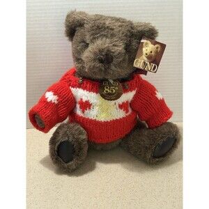Vintage GUND 85th Anniversary Teddy Bear 1982 Jointed With Tags Sweater 13” Rare